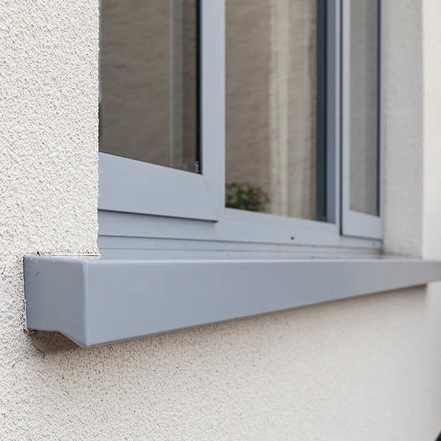 Aluminium Window Sill on a house with external wall insulation